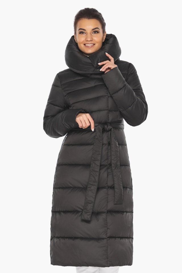 Чорна куртка жіноча зручна модель 31515 Braggart "Angel's Fluff" фото 3