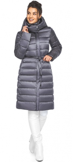 Жемчужно-серая куртка женская зимняя длинная модель 44860 Braggart "Angel's Fluff" фото 1