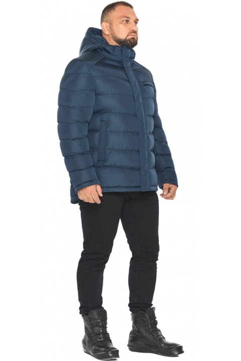 Мужская тёмно-синяя куртка с воротником-стойкой модель 49768 Braggart "Aggressive" фото 1