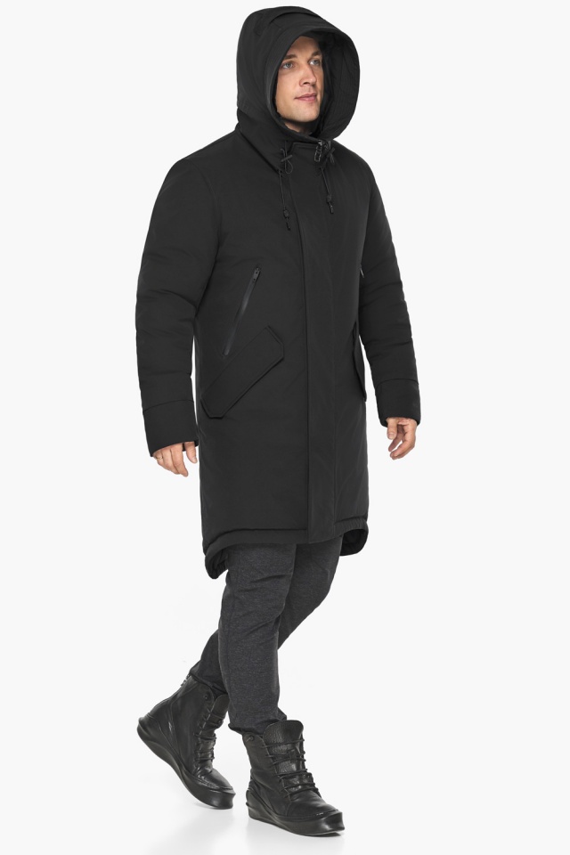 Практичная куртка мужская чёрная на зиму модель 58000 Braggart "Arctic" фото 2