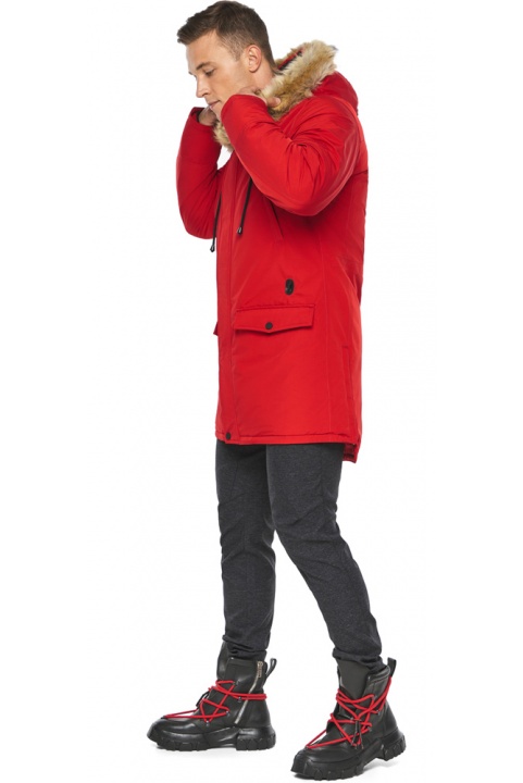 Куртка – воздуховик червоний практичний чоловічий зимовий модель 45062 Braggart "Angel's Fluff Man" фото 1