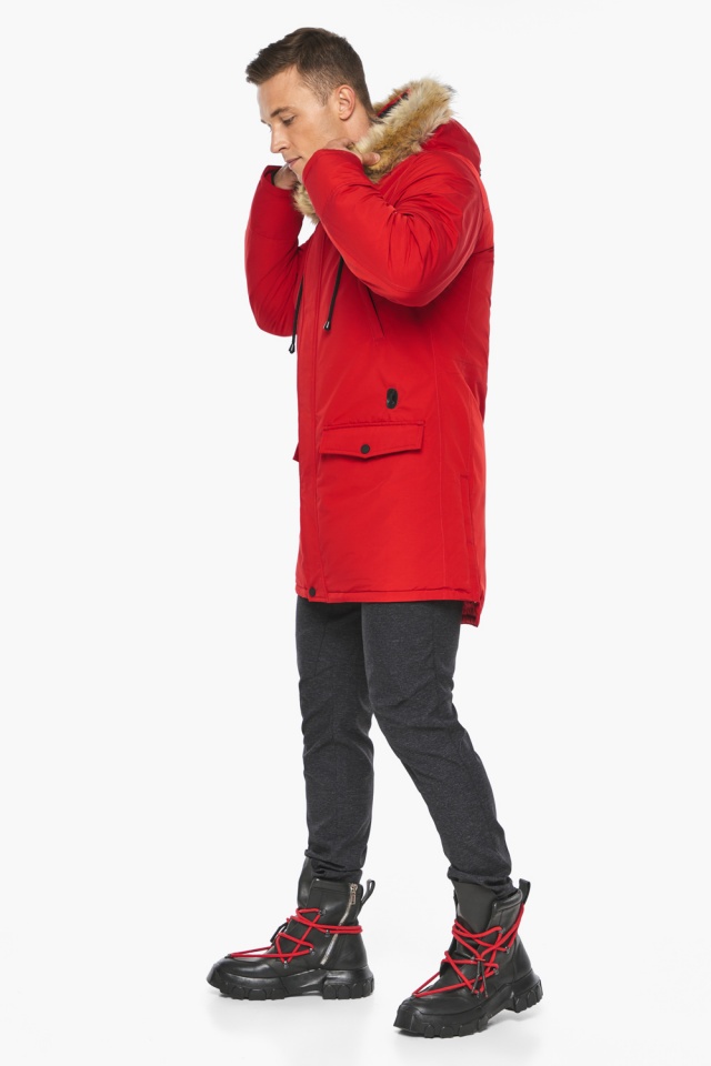 Куртка – воздуховик червоний практичний чоловічий зимовий модель 45062 Braggart "Angel's Fluff Man" фото 2