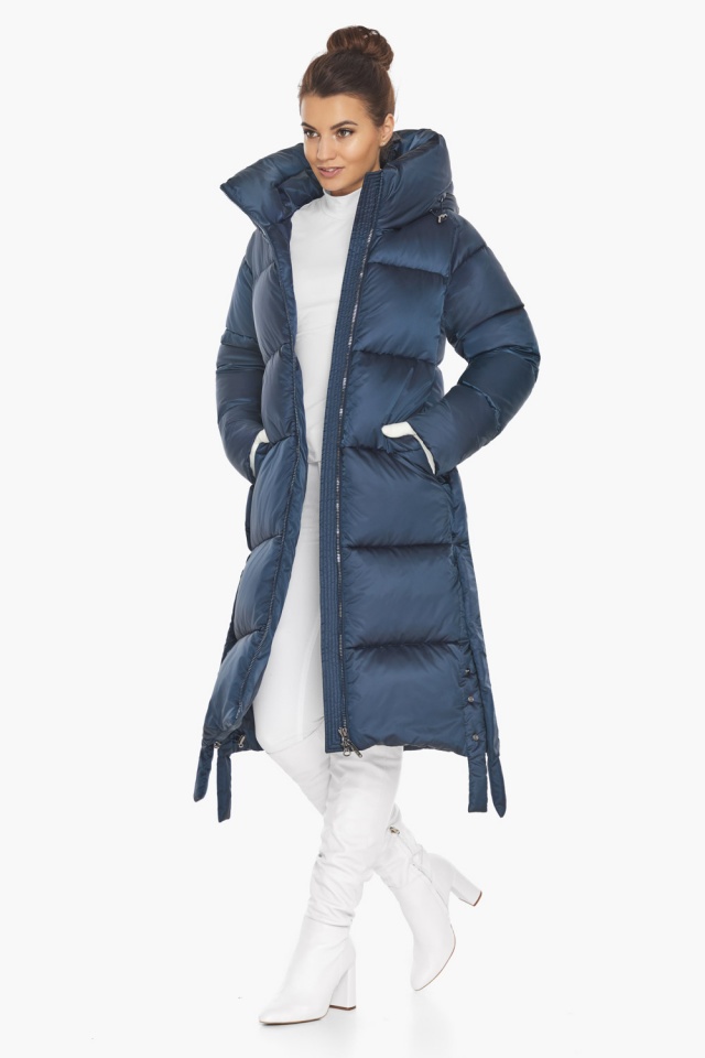 Куртка стильна жіноча зимова сапфірова модель 53875 Braggart "Angel's Fluff" фото 3