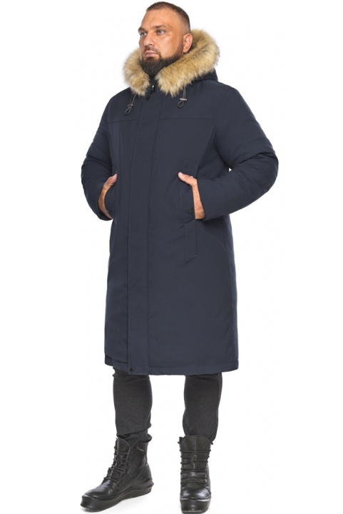 Куртка длинная мужская зимняя тёмно-синего цвета модель 58013 Braggart "Arctic" фото 1