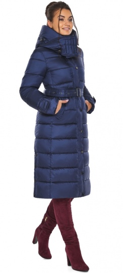 Зимняя приталенная куртка женская сапфировая модель 43110 Braggart "Angel's Fluff" фото 1