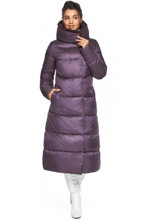 Куртка зимняя женская теплая цвет баклажан модель 45085 Braggart "Angel's Fluff" фото 1
