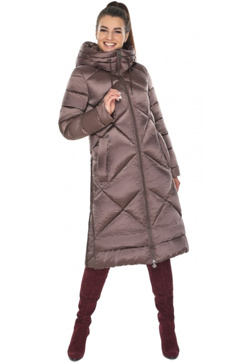 Трендовая зимняя женская куртка цвет сепия модель 51675 Braggart "Angel's Fluff" фото 1