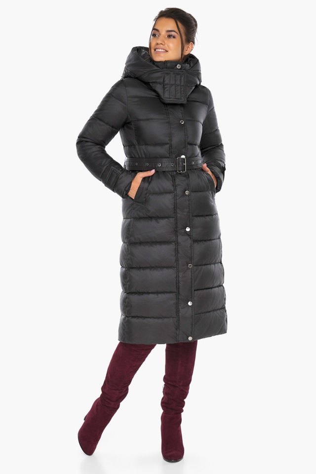 Куртка тепла жіноча графітова зимова модель 43110 Braggart "Angel's Fluff" фото 2