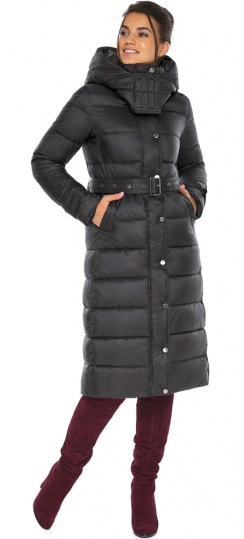 Куртка тёплая женская графитовая зимняя модель 43110 Braggart "Angel's Fluff" фото 1