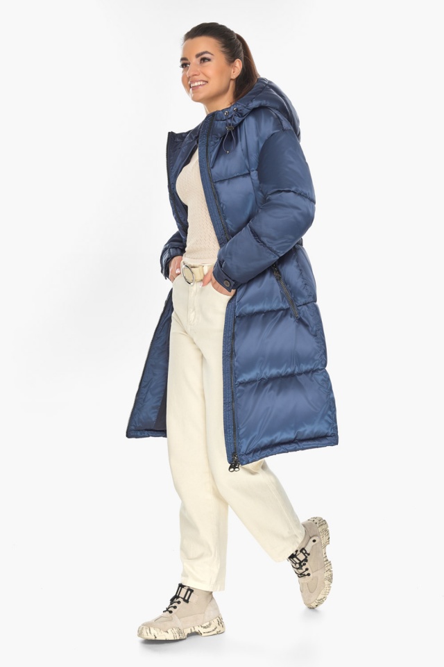 Куртка женская зимняя сапфирового цвета модель 57240 Braggart "Angel's Fluff" фото 2