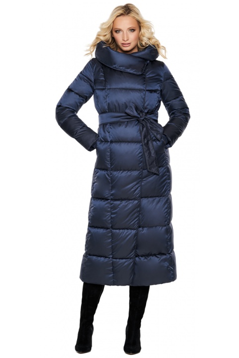 Трендовая куртка женская цвет синий бархат модель 31056 Braggart "Angel's Fluff" фото 1