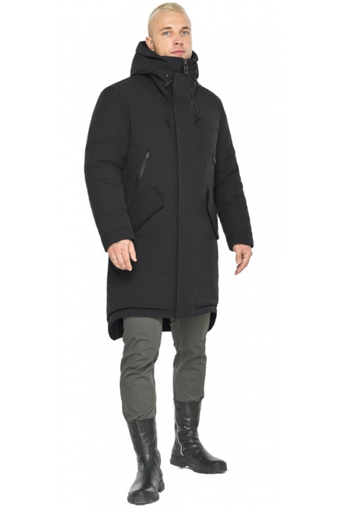 Практичная курточка мужская чёрная на зиму модель 58000 Braggart "Arctic" фото 1
