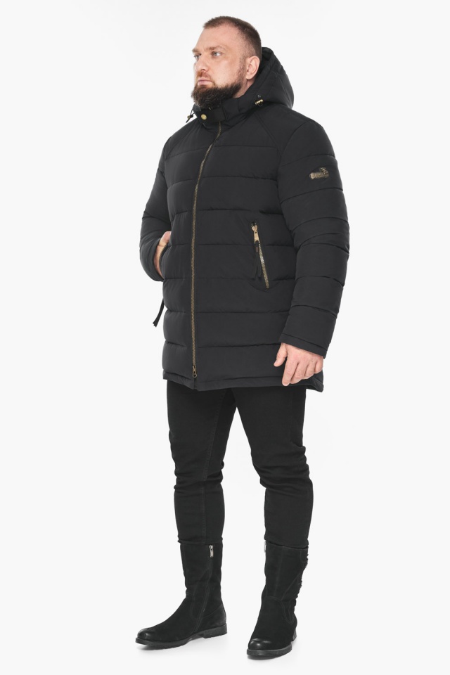 Куртка мужская зимняя чёрная функциональная модель 53001 Braggart "Aggressive" фото 3