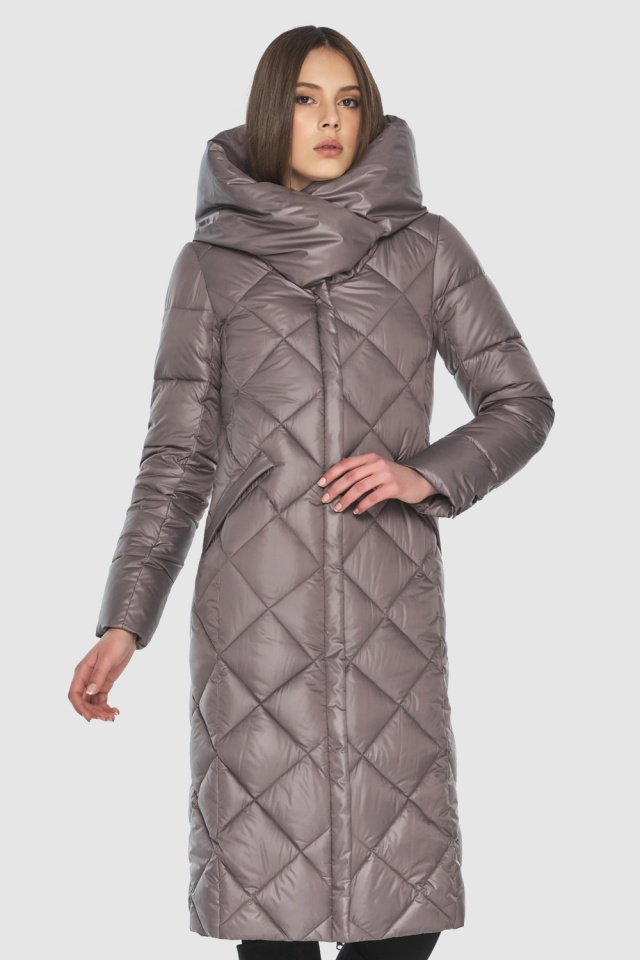 Женская осенняя пудровая куртка в минималистичном стиле модель 60074  фото 5