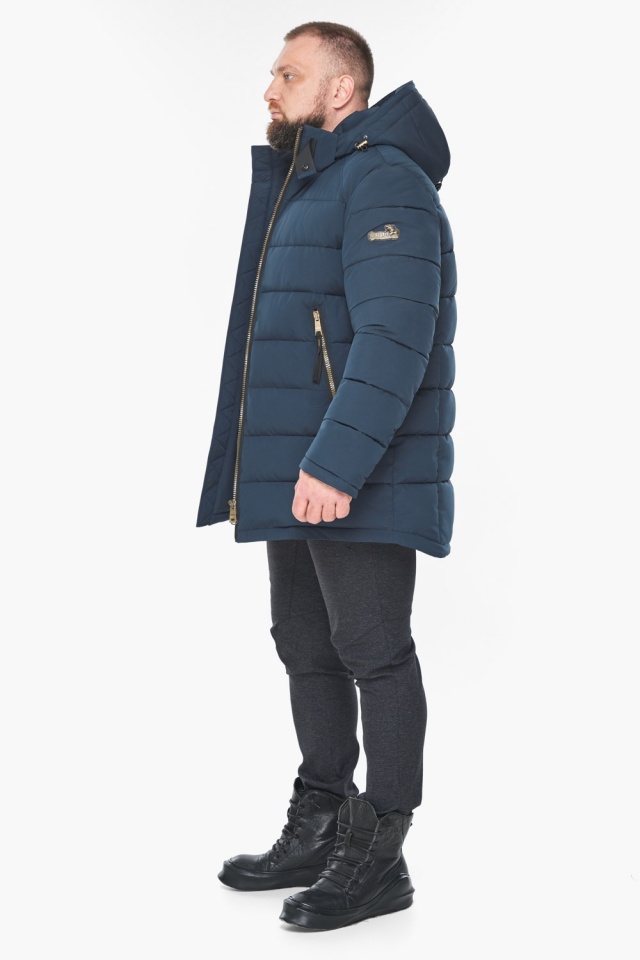 Куртка міцна чоловіча зимова темно-синього кольору модель 53001 Braggart "Aggressive" фото 3