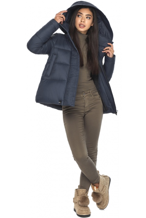Синя жіноча осіння куртка в спортивному стилі модель M6981 Moc – Ajento – Vivacana фото 1
