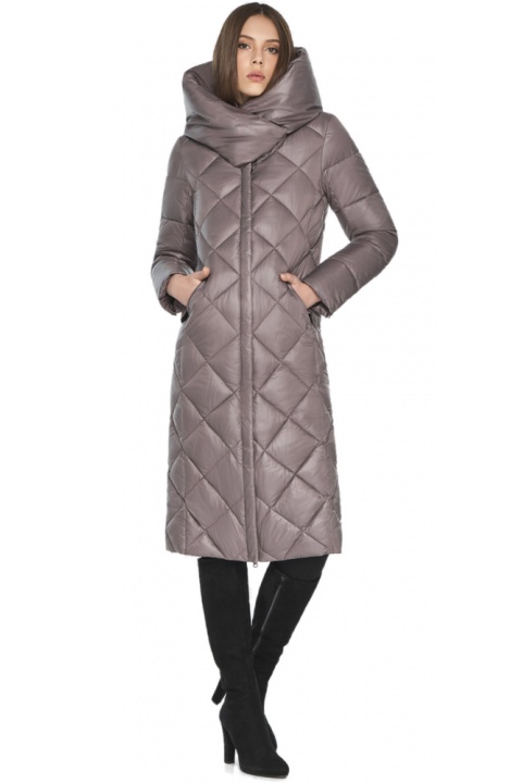 Женская осенняя пудровая куртка в минималистичном стиле модель 60074  фото 1