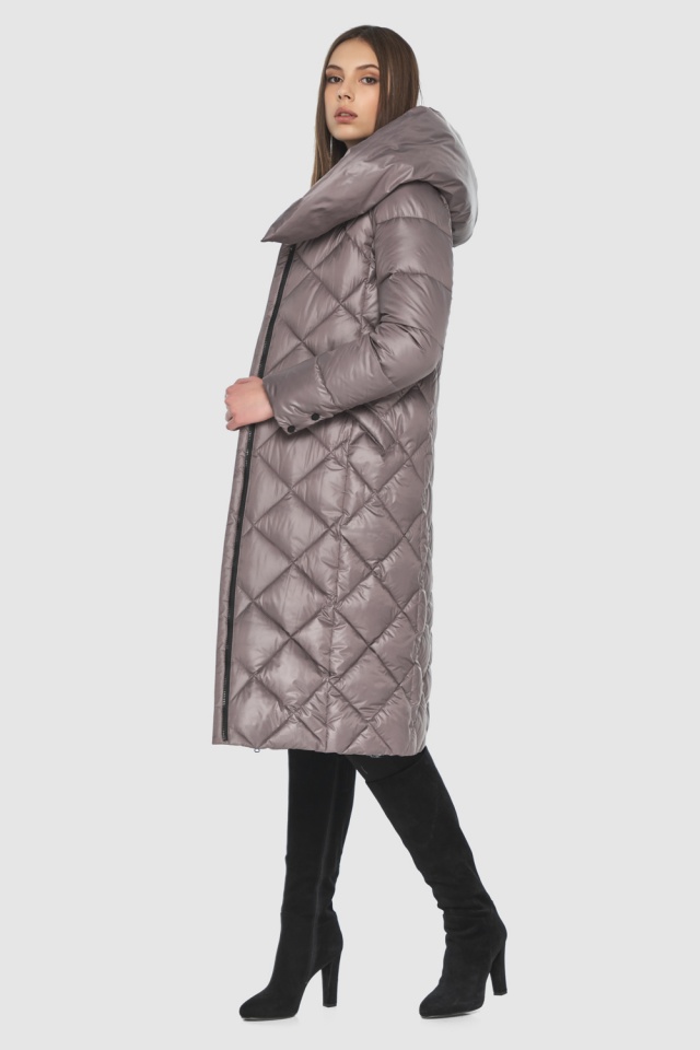 Женская осенняя пудровая куртка в минималистичном стиле модель 60074  фото 7