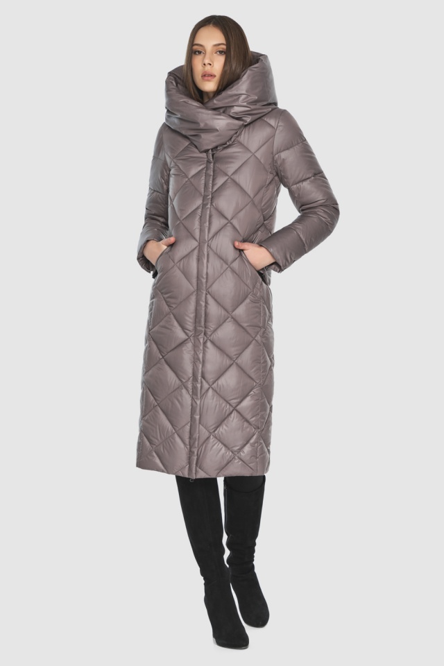 Женская осенняя пудровая куртка в минималистичном стиле модель 60074  фото 4